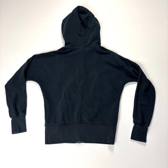 Nike Sportswear Womens Zip Up Hoodie Black Sz M Big Swoosh Spellout - Picture 7 of 8